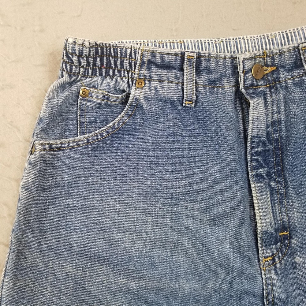 L.L. Bean Jeans Womens 14R Blue High Rise Relaxed Tapered Comfort Waist Denim - Picture 3 of 13